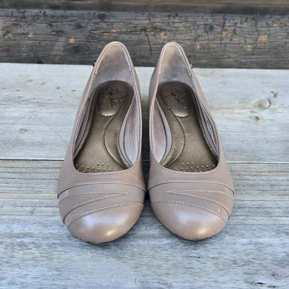 Life Stride Laflash Feminine Minimalist Blush Nude Comfort Wedge 6.5M